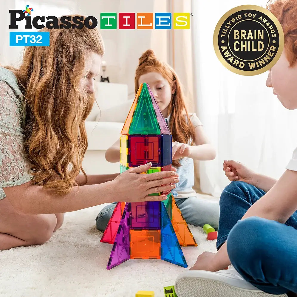 32-Piece Magnetic Rocket Tile Set – Bicycle Pie
