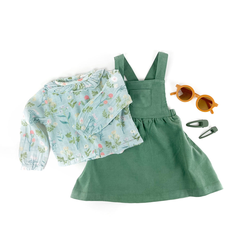 Hedge Green Corduroy Overall Dress 12-18 m Hedge Green Corduroy Overall Dress 12-18 m