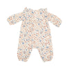 Western Floral Ruffle Sleeve Muslin Romper