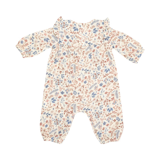 Western Floral Ruffle Sleeve Muslin Romper