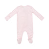Light Pink Striped 2-Way Zipper Footie