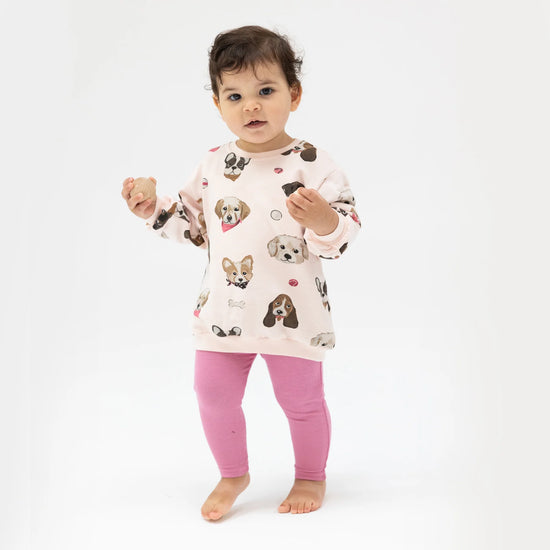 Pretty Puffy Faces Oversize Sweatshirt & Leggings Set