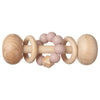 Wooden Rattle with Silicone Beads (Pink)