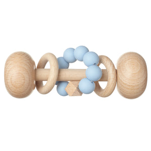 Wooden Rattle with Silicone Beads (Cloud)