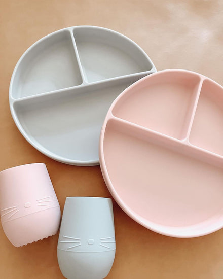 Divided Silicone Plate (Pink)