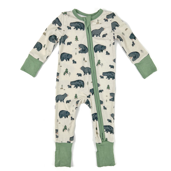 Black Bear 2-Way Zipper Romper
