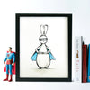 Captain Bun - Superhero Bunny (Print)