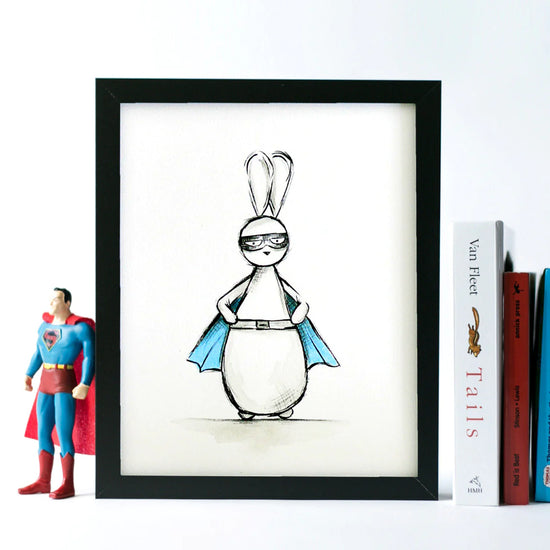 Captain Bun - Superhero Bunny (Print)