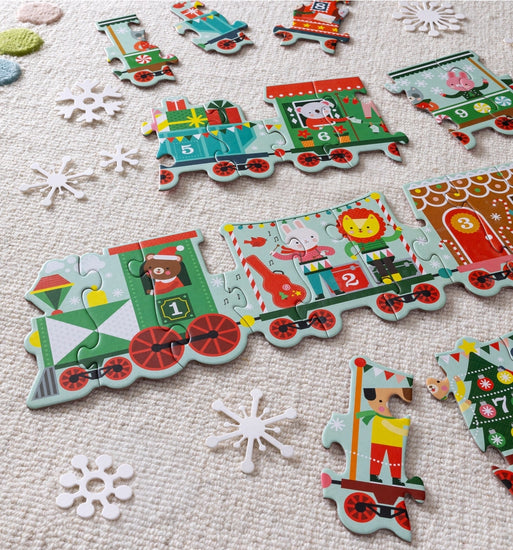 Christmas Train Shaped 30-Piece Floor Puzzle