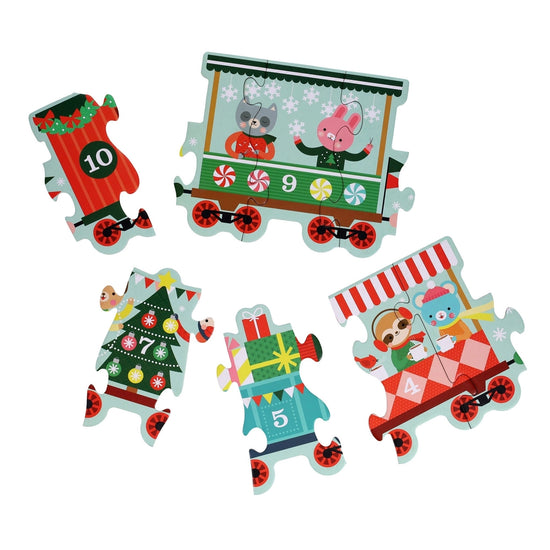 Christmas Train Shaped 30-Piece Floor Puzzle