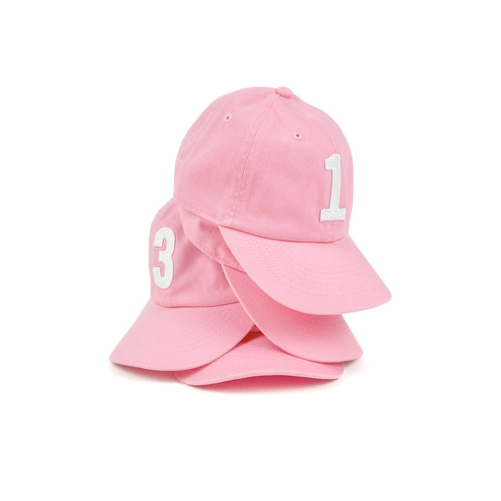 "2" Baseball Hat, Light Pink