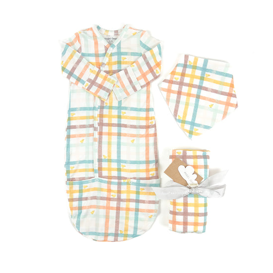 Plaid with Chicks Baby Bundle