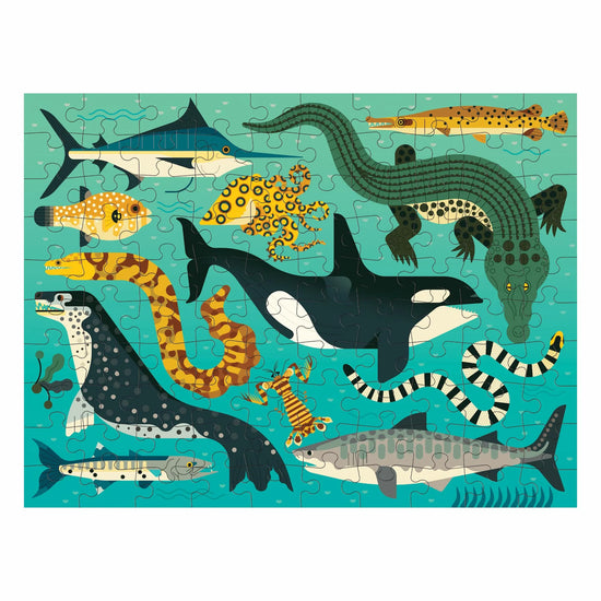 Land & Sea Predators Double-Sided Puzzle