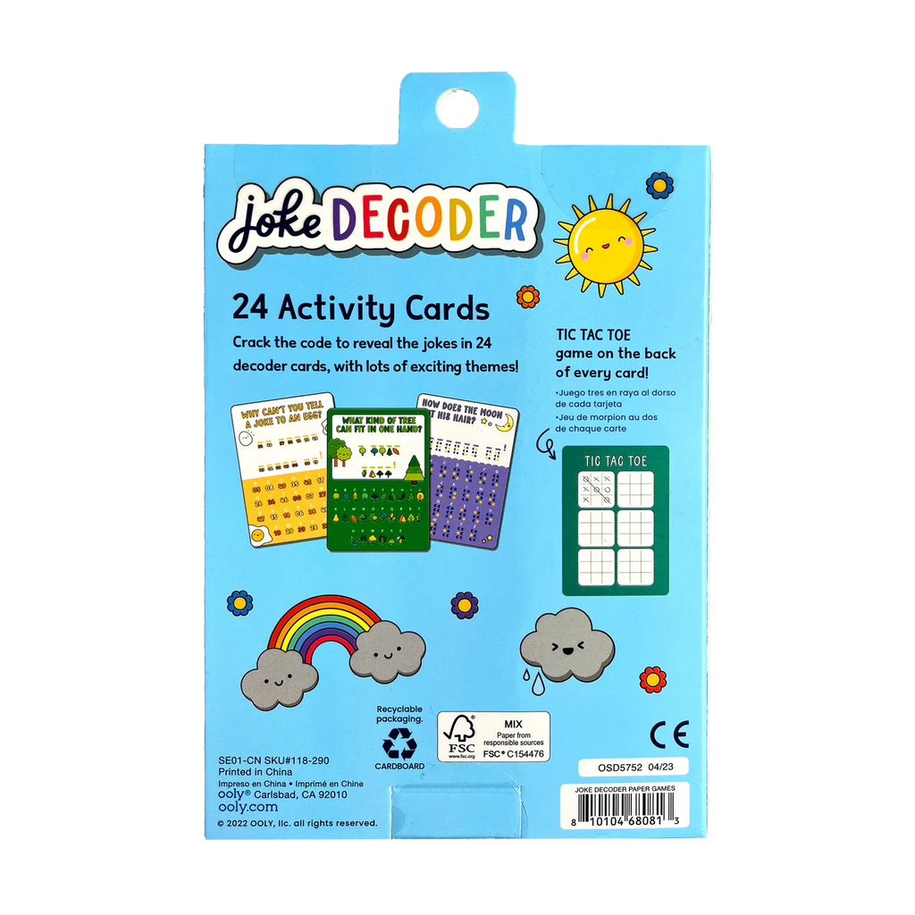 Joke Decoder Activity Cards – Bicycle Pie
