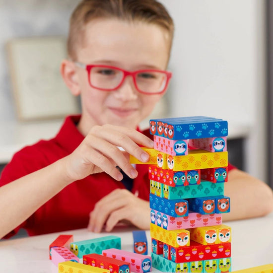 Wild Wobble! Wooden Tumbling Tower