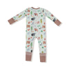 American Woodland Animals 2-Way Zipper Romper