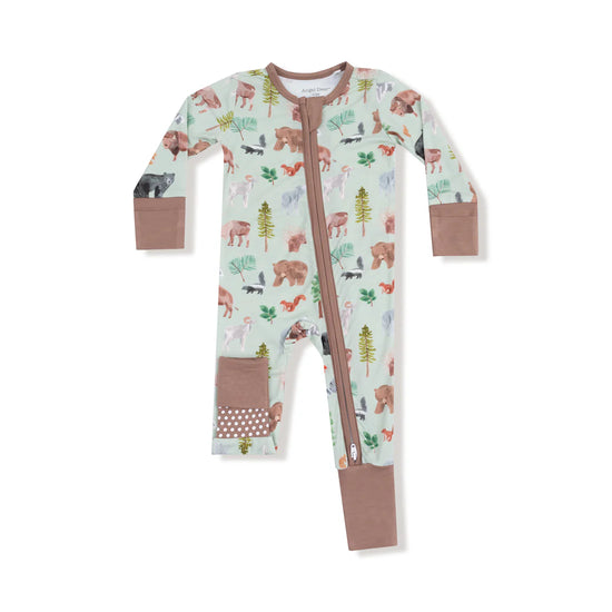 American Woodland Animals 2-Way Zipper Romper