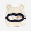 Bear Ski Goggles Beanie, Cream
