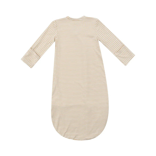 Beige Stripe Bundle Gown