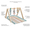 Bitzy Bespoke Rainbow Ritzy Activity Gym Wooden Gym
