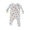 Best Friends Blue 2-Way Zipper Footie
