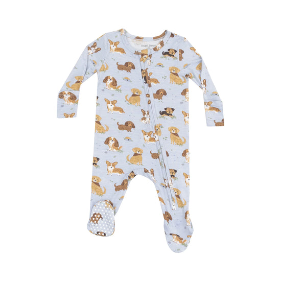 Best Friends Blue 2-Way Zipper Footie