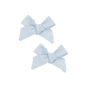 Solid Blue Fog 2-Pack Hair Bow with Clip