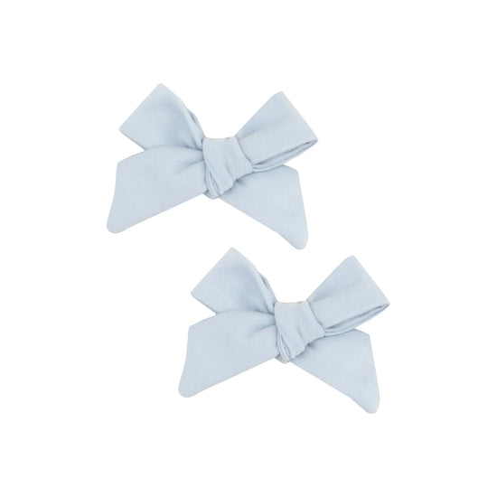 Solid Blue Fog 2-Pack Hair Bow with Clip