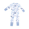 Blue Whales 2-Way Zipper Romper