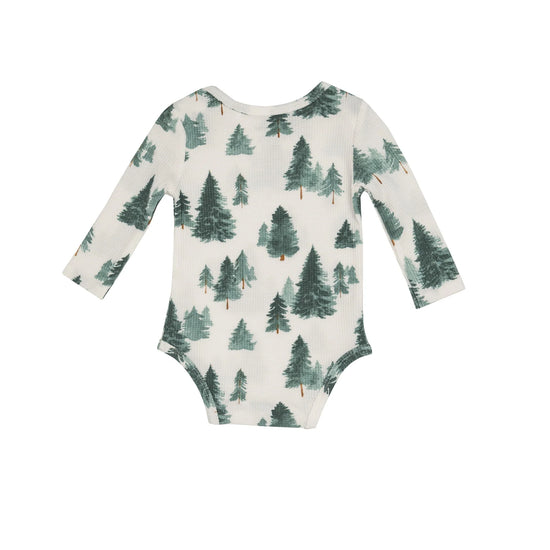 Forest Waffle-Knit Bodysuit