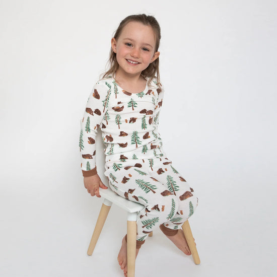 Brown Bears Waffle-Knit Loungewear Set