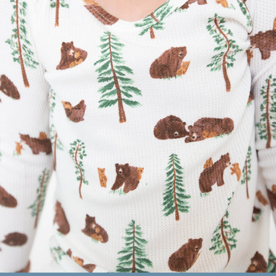 Brown Bears Waffle-Knit Loungewear Set