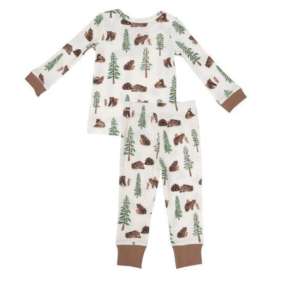 Brown Bears Waffle-Knit Loungewear Set