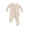 Bubbly Baby Calico 2-Way Ruffle Zip Footie