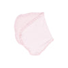 Classic Pink Striped Ruffle Burp Cloth