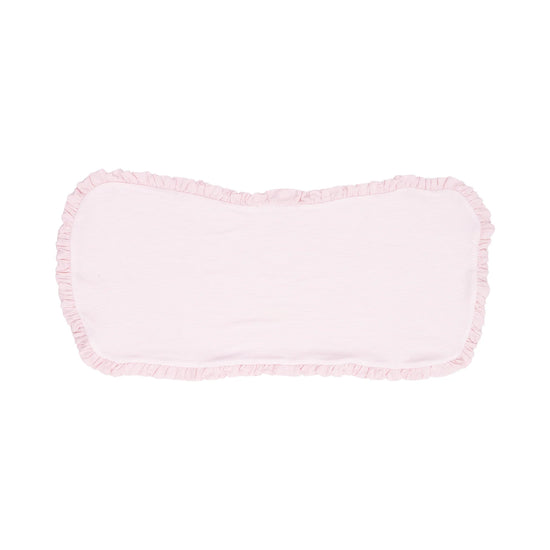 Classic Pink Striped Ruffle Burp Cloth