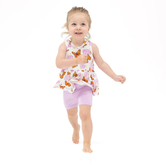 Monarch Butterflies & Milkweed Peplum Tank & Shorts Set
