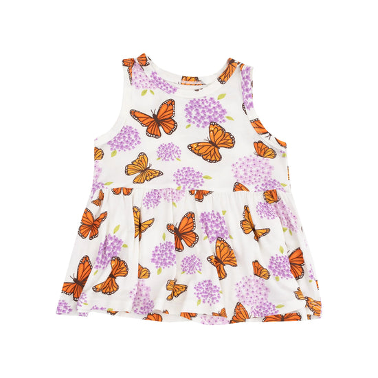Monarch Butterflies & Milkweed Peplum Tank & Shorts Set