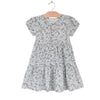 Robin's Egg Puff Sleeve Henley Dress, Calico Floral