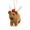 Felt Flying Capybara Ornament