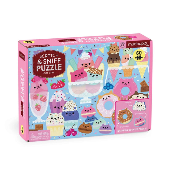 Cat Cafe 60-Piece Scratch & Sniff Puzzle