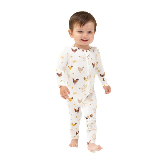 Collectors Chickens 2-Way Zipper Romper