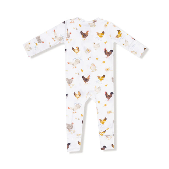 Collectors Chickens 2-Way Zipper Romper