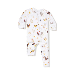 Collectors Chickens 2-Way Zipper Romper