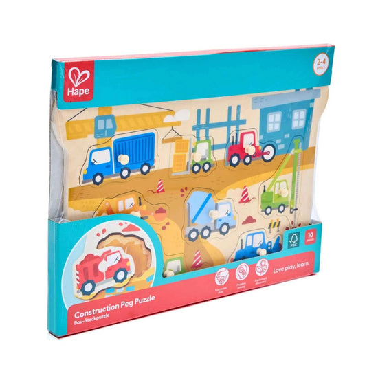 Construction Vehicles Peg Puzzle