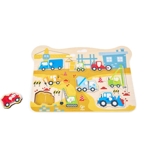 Construction Vehicles Peg Puzzle