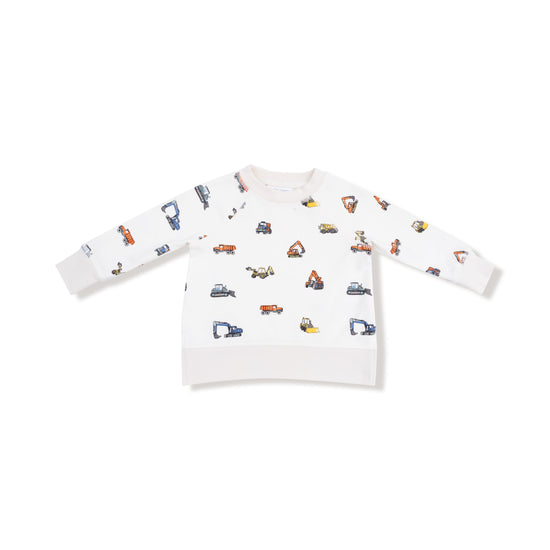 Construction Vehicles Raglan Sweatshirt & Jogger Set