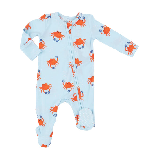 Crabby Cuties 2-Way Zipper Footie