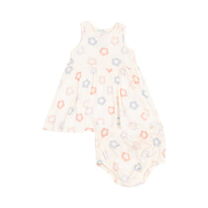 Daisy Pop Ribbed Dress with Bloomer