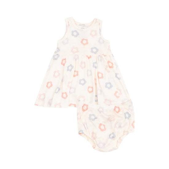 Daisy Pop Ribbed Dress with Bloomer